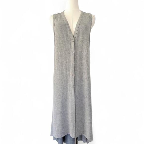 PHILOSOPHY SLEEVELESS MAXI CARDIGAN - Picture 1 of 8